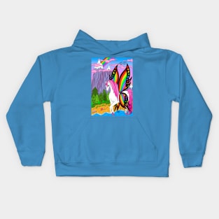 Butterfly pegasus Kids Hoodie